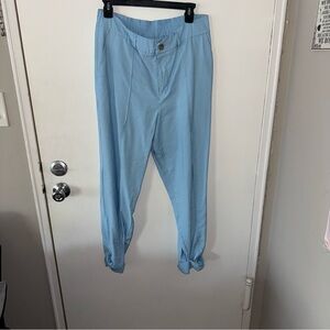 A New Day Sky Blue Elastic Waist Pants